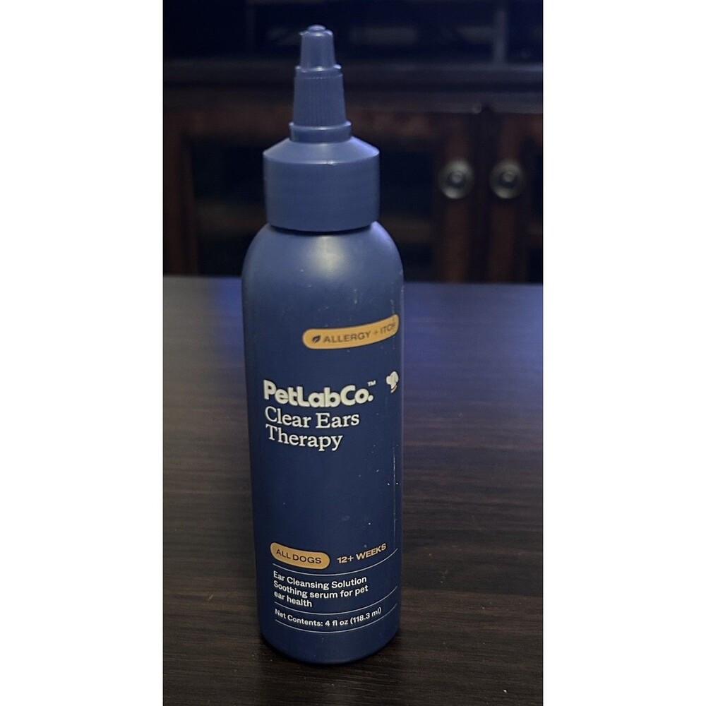 PetLab Co. Clear Ears Therapy Dogs 12 Weeks + 4 fl oz Allergy + Itch Cleansing